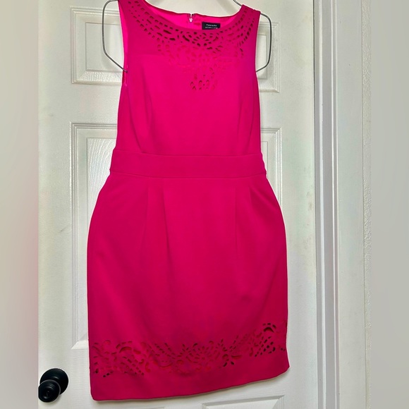 Tahari Pink Halter Sheath Cocktail Dress - Picture 1 of 5